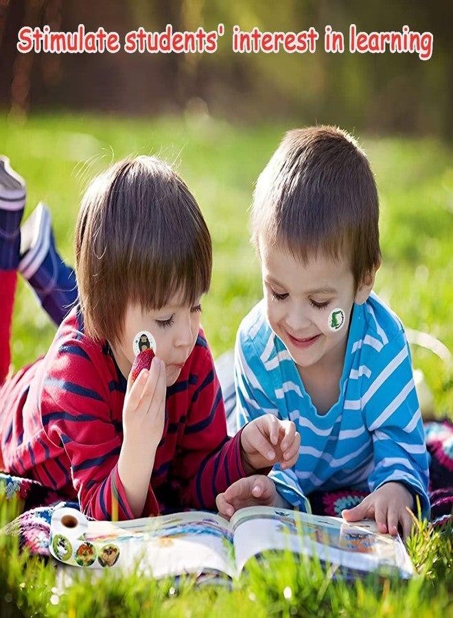 TENDULA Paper Cartoon Stickers Roll Rewards Labels Stickers Round Self Adhesive Envelopes Tag, for Gift Packing Unicorn Themed Party Favor, DIY Crafts Decor Stickers, 1Rolls,500pcs - Image 2